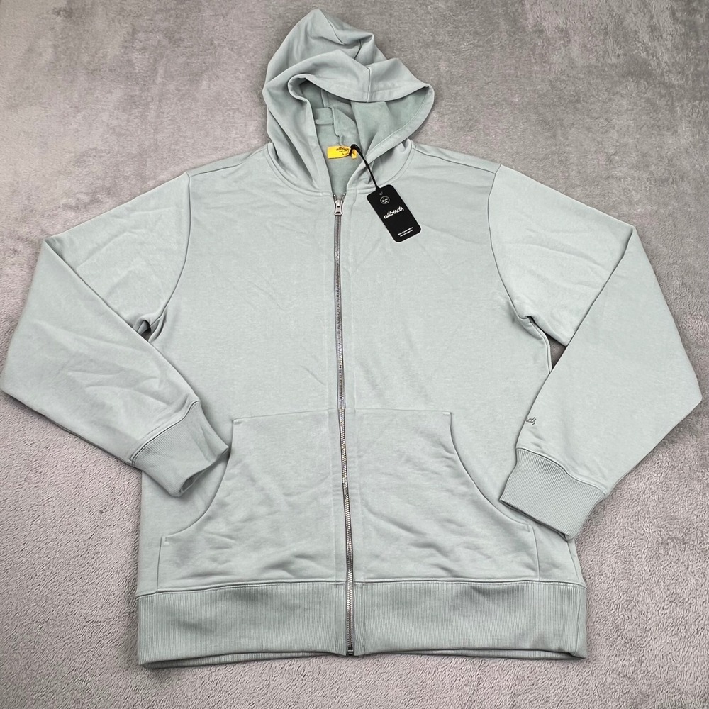 NEW Allbirds Full Zip Hoodie Organic Cotton Breathable Lightweight Size L FLAW
